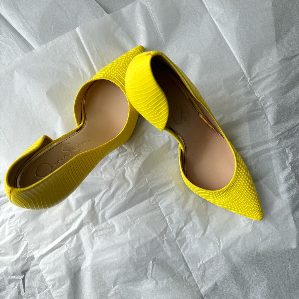 Jessica Simpson Yellow Heels